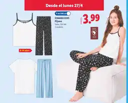 Lidl ESMARA KIDS Pijama oferta