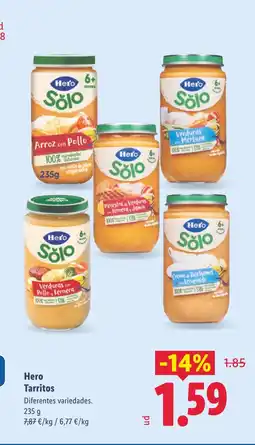 Lidl HERO Tarritos oferta