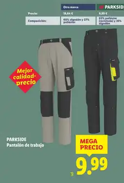 Lidl PARKSIDE Pantalón de trabajo oferta