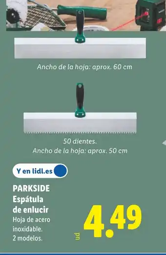 Lidl PARKSIDE Espátula de enlucir oferta