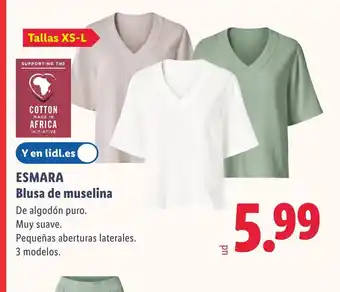 ESMARA Blusa de muselina