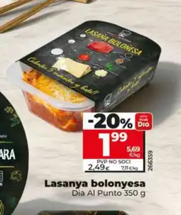Dia DIA AL PUNTO Lasanya bolonyesa oferta