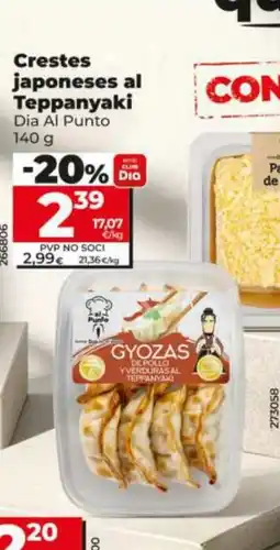 Dia DIA AL PUNTO Crestes japoneses al Teppanyaki oferta