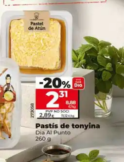 Dia DIA AL PUNTO Pastís de tonyina oferta