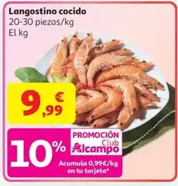 Alcampo Langostino cocido oferta