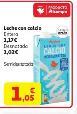 Alcampo Leche con calcio oferta