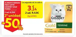 Alcampo Alimento humedo para gatos gourmet gold purina oferta