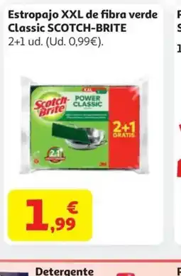 Alcampo SCOTCH-BRITEEstropajo XXL de fibra verde Classic oferta