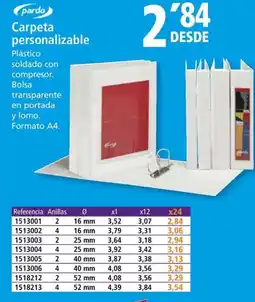 Folder PARDO Carpeta personalizable oferta
