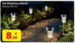 Alcampo Set 10 balizas solares oferta