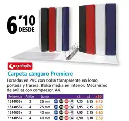 Folder GRAFOPLAS Carpeta canguro Premiere oferta