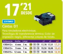 Folder DYMO Cintas D1 oferta