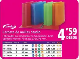 Folder PARDO Carpeta de anillas Studio oferta