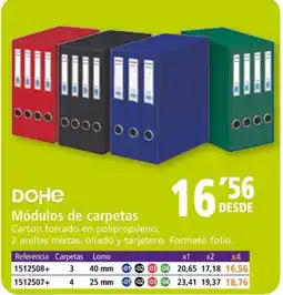 Folder DOHE Módulos de carpetas oferta