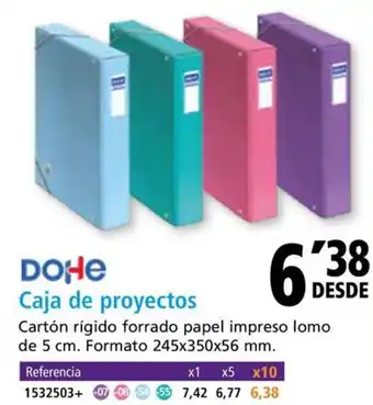 Folder DOHE Caja de proyectos oferta