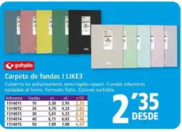 Folder GRAFOPLAS Carpeta de fundas | LIKE3 oferta