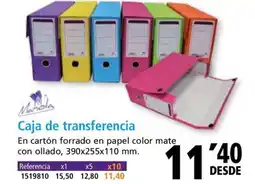 Folder Caja de transferencia oferta
