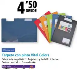 Folder Carpeta con pinza Vital Colors oferta