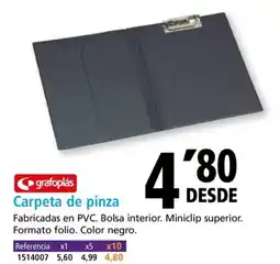 Folder GRAFOPLAS Carpeta de pinza oferta
