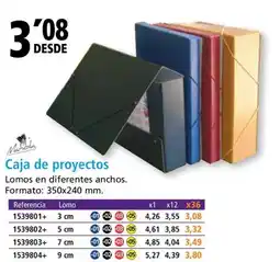 Folder Caja de proyectos oferta