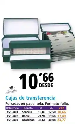 Folder Cajas de transferencia oferta
