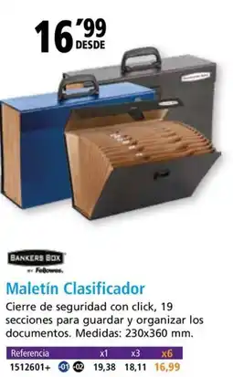 Folder BANKERS BOX Maletín Clasificador oferta