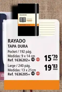 Folder MOLESKINE Rayado tapa dura oferta