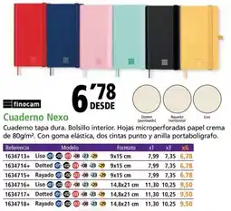 Folder FINOCAM Cuaderno Nexo oferta