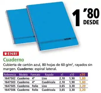 Folder ENRI Cuaderno oferta