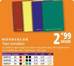 Folder MONOCOLOR Tapa extradura oferta