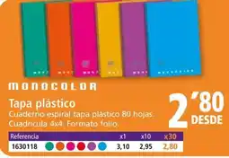 Folder MONOCOLOR Tapa plástico oferta