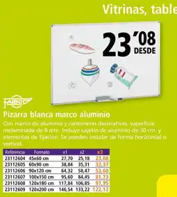 Folder FAIBO Pizarra blanca marco aluminio oferta