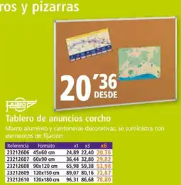 Folder FAIBO Tablero de anuncios corcho oferta