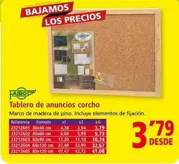 Folder FAIBO Tablero de anuncios corcho oferta