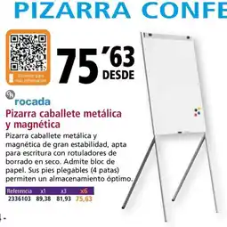 Folder ROCADA Pizarra caballete metálica y magnética oferta