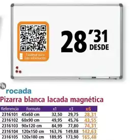 Folder ROCADA Pizarra blanca lacada magnética oferta