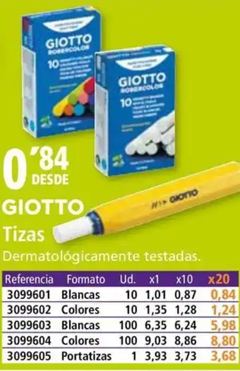 Folder GIOTTO Tizas oferta