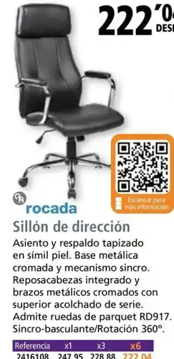 Folder ROCADA Sillón de dirección oferta