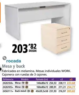 Folder ROCADA Mesa y buck oferta
