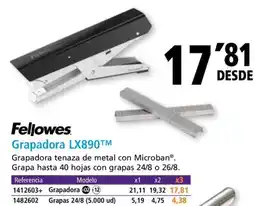Folder FELLOWES Grapadora LX890™M oferta