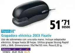 Folder RAPID Grapadora eléctrica 20EX Fixativ oferta