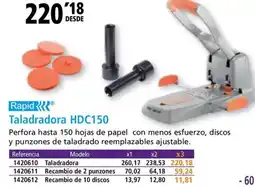 Folder RAPID Taladradora HDC150 oferta
