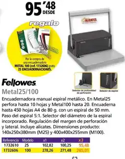 Folder FELLOWES Metal25/100 oferta