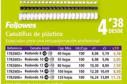 Folder FELLOWES Canutillos de plástico oferta