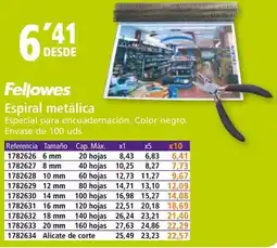 Folder FELLOWES Espiral metálica oferta