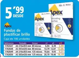 Folder APEX Fundas de plastificar brillo oferta