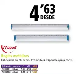 Folder MAPED Reglas metálicas oferta