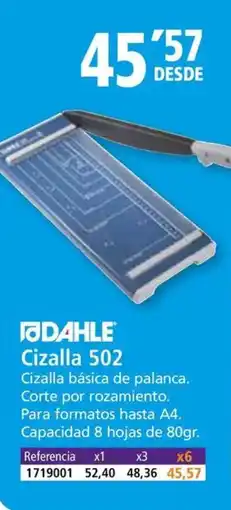 Folder DAHLE Cizalla 502 oferta