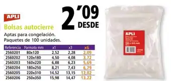 Folder APLI Bolsas autocierre oferta