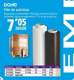 Folder DOHE Film de paletizar oferta